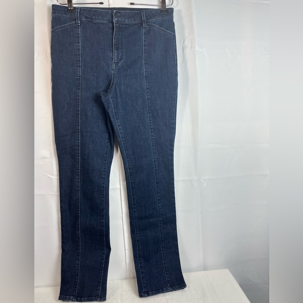 Susan Graver Womens Straight Jeans Pants Blue Size 10